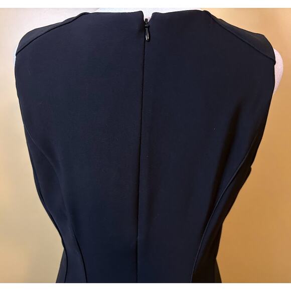 White House Black Market Black Sleeveless Pleated Fit and Flare Dress Size 8 NWT - Picture 8 of 9